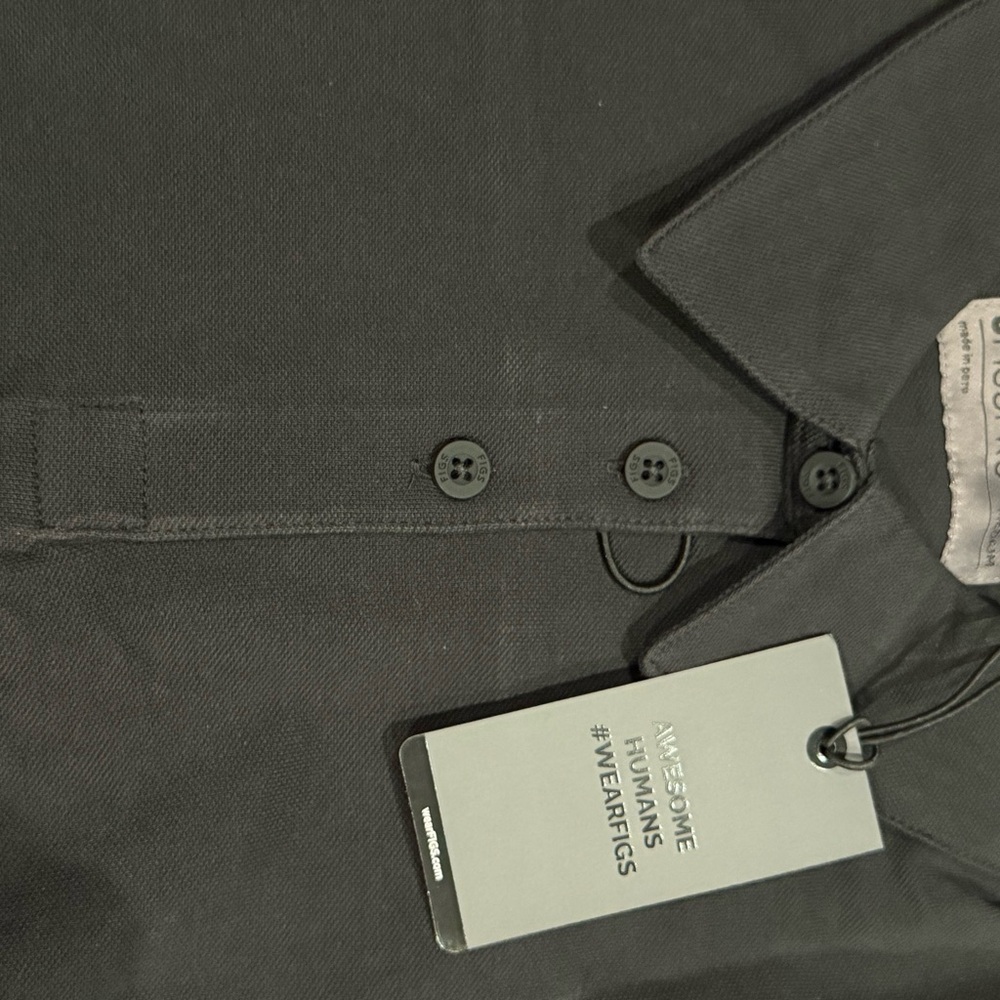 Figs Black Women's Button-Down Shirt